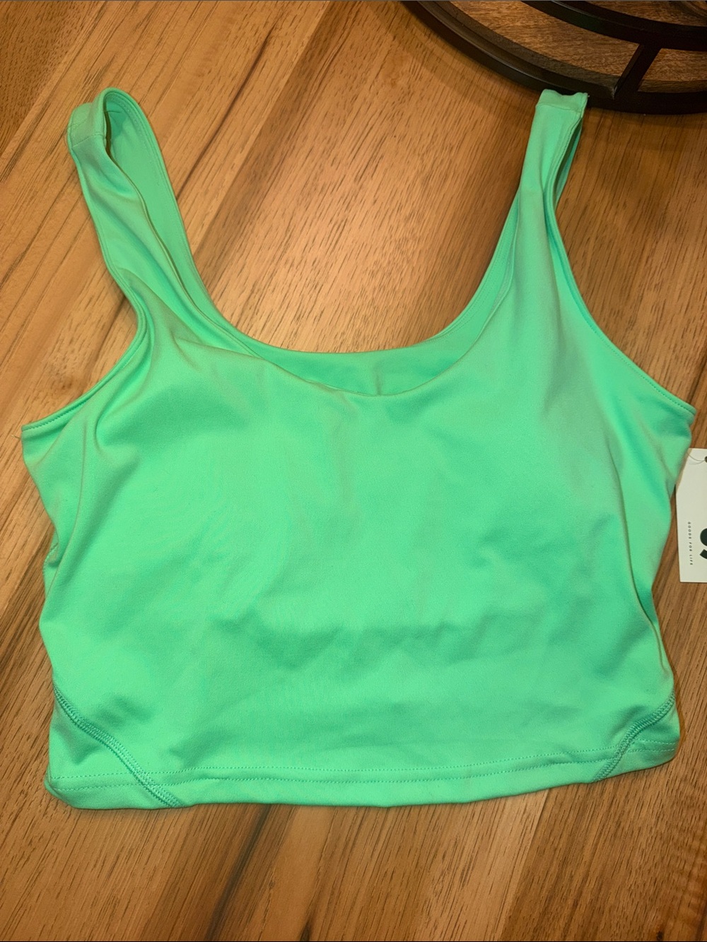 Women’s Scoop Neck Crop Tank Top - Mint Green
